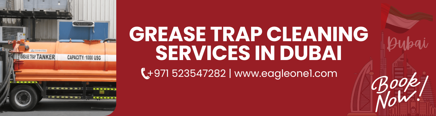 Grease Trap Cleaning Service, Dubai by Eagle One Transport LLC , Located at Auto Centre Office No. B 207, 22A St, Al Khabaisi, Deira, Dubai.